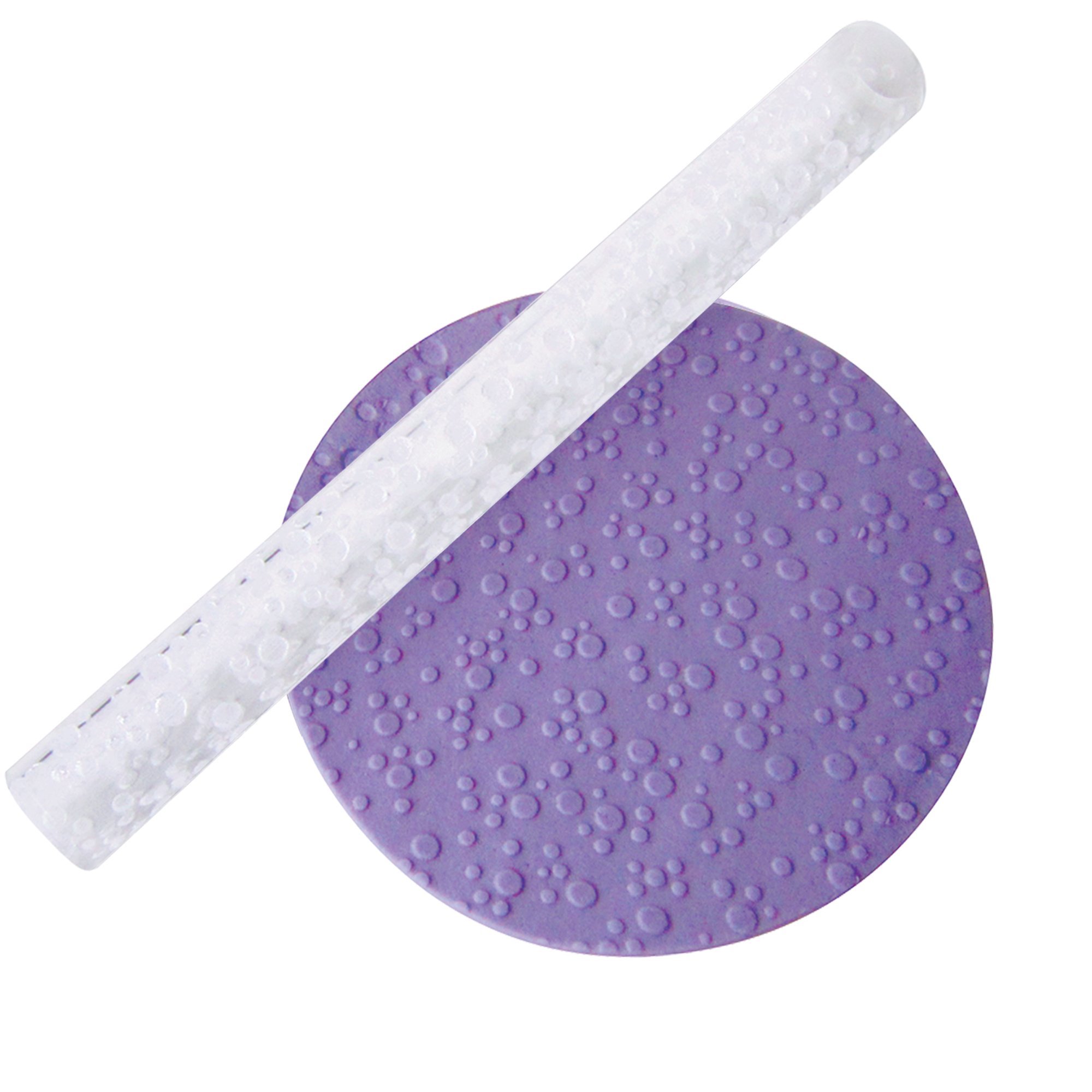 JEM Bubble Roller Textured Rolling Pin - 7.7 Inch Short Dough Roller for Baking, Pastry & Cookie Making - Perfect for DIY Crafts, Polymer Clay & Fondant Decoration