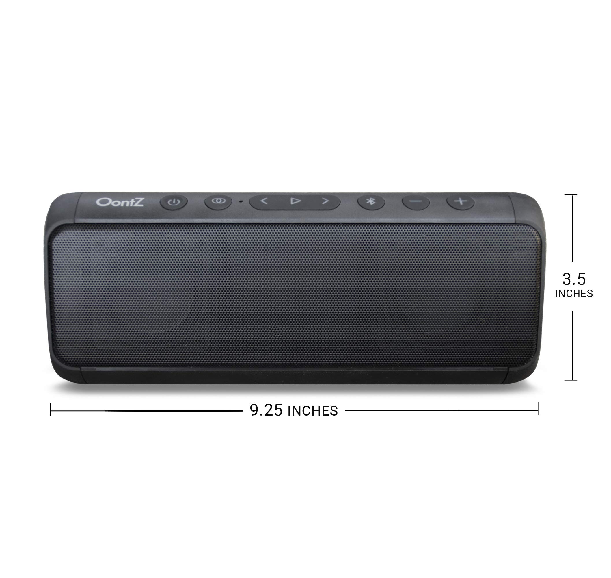 OontZ Pro Waterproof Bluetooth Speaker - 21W High Power, Rich Bass & Crystal Clear Sound, 100ft Wireless Range, Dual Stereo Pairing, IPX6 Waterproof (Black) - Perfect for Pool Parties, Beach Outings & Outdoor Adventures