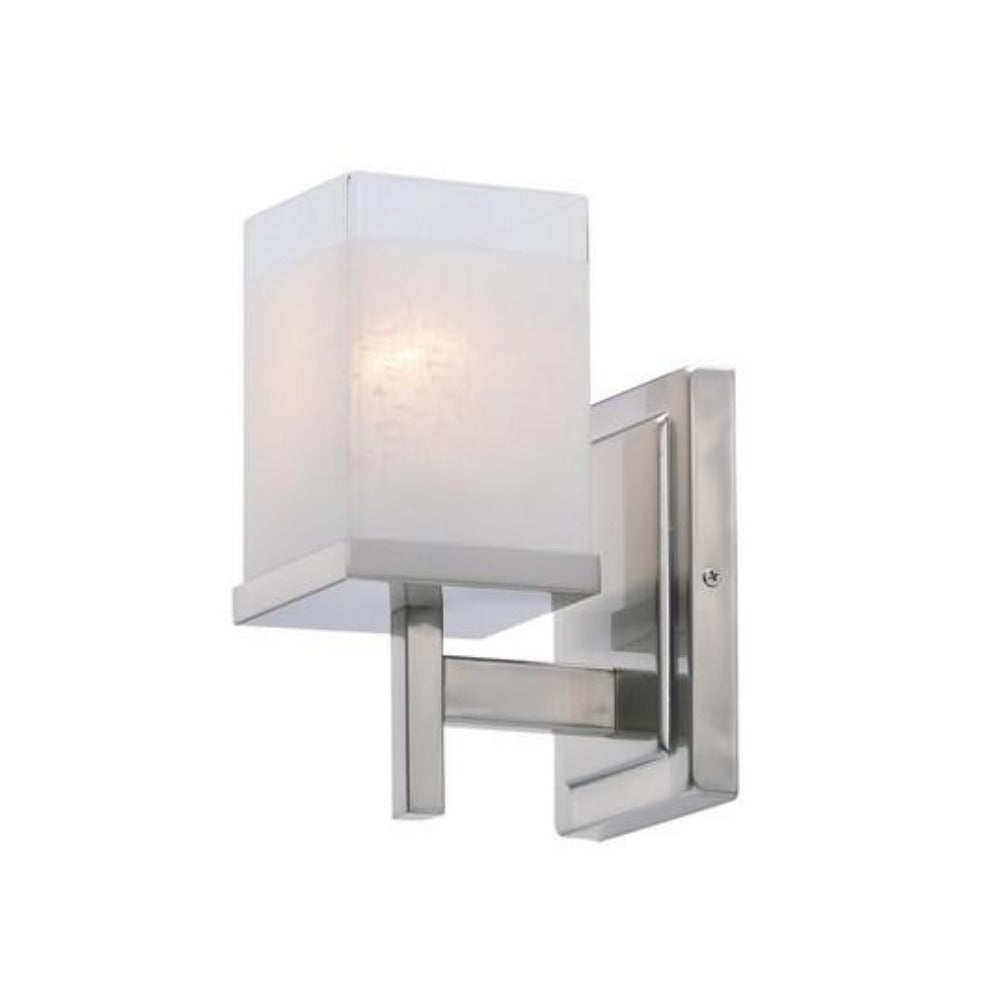 Mesnick Wall Sconce - Modern LED Light Fixture for Bedroom, Living Room & Hallway - Dimmable Plug-in or Hardwired Wall Mount Lighting