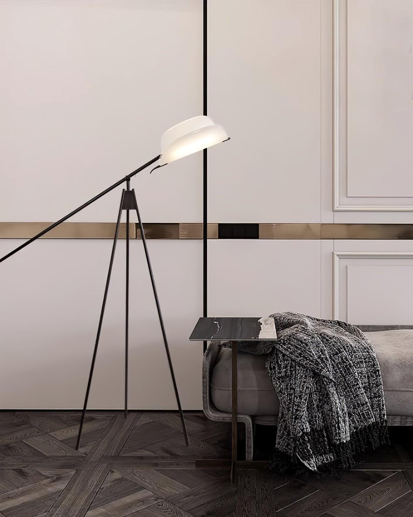 Heart Wing Tripod Floor Lamp - Adjustable Modern Standing Light for Living Room, Bedroom & Office - Warm White LED Bulb Included - Perfect for Reading, Relaxing & Decorating