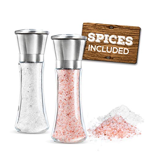 Pre-Filled White Salt & Pink Himalayan Set