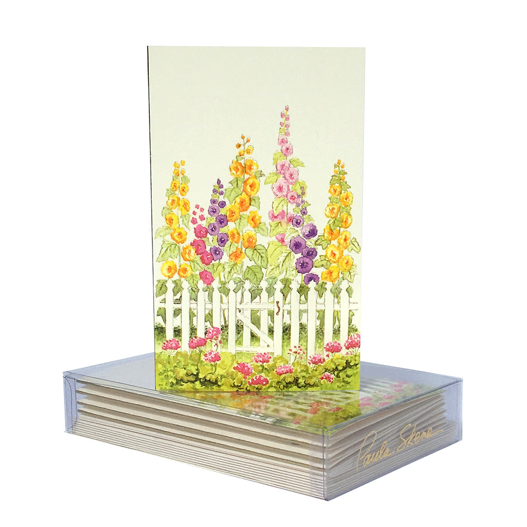Picket Fence Mini Note Cards Set of 8 - Elegant Stationery for Thank You Notes, Wedding Invitations & Special Occasions
