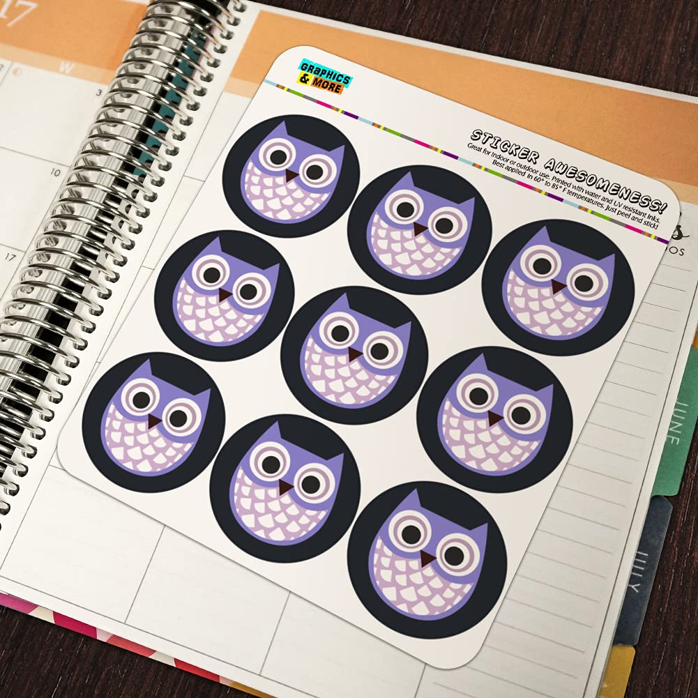 Adorable Purple Owl Planner Stickers - Cute Scrapbooking & Crafting Decals for Bullet Journals, DIY Projects, and School Supplies | Perfect for Organizing, Gift Wrapping & Creative Scrapbook Designs