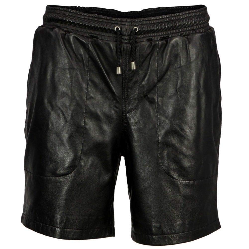 Genuine Lambskin Leather Shorts for Men - Koza Leathers MS001 | Stylish & Comfortable for Casual Wear, Motorcycle Riding & Outdoor Activities