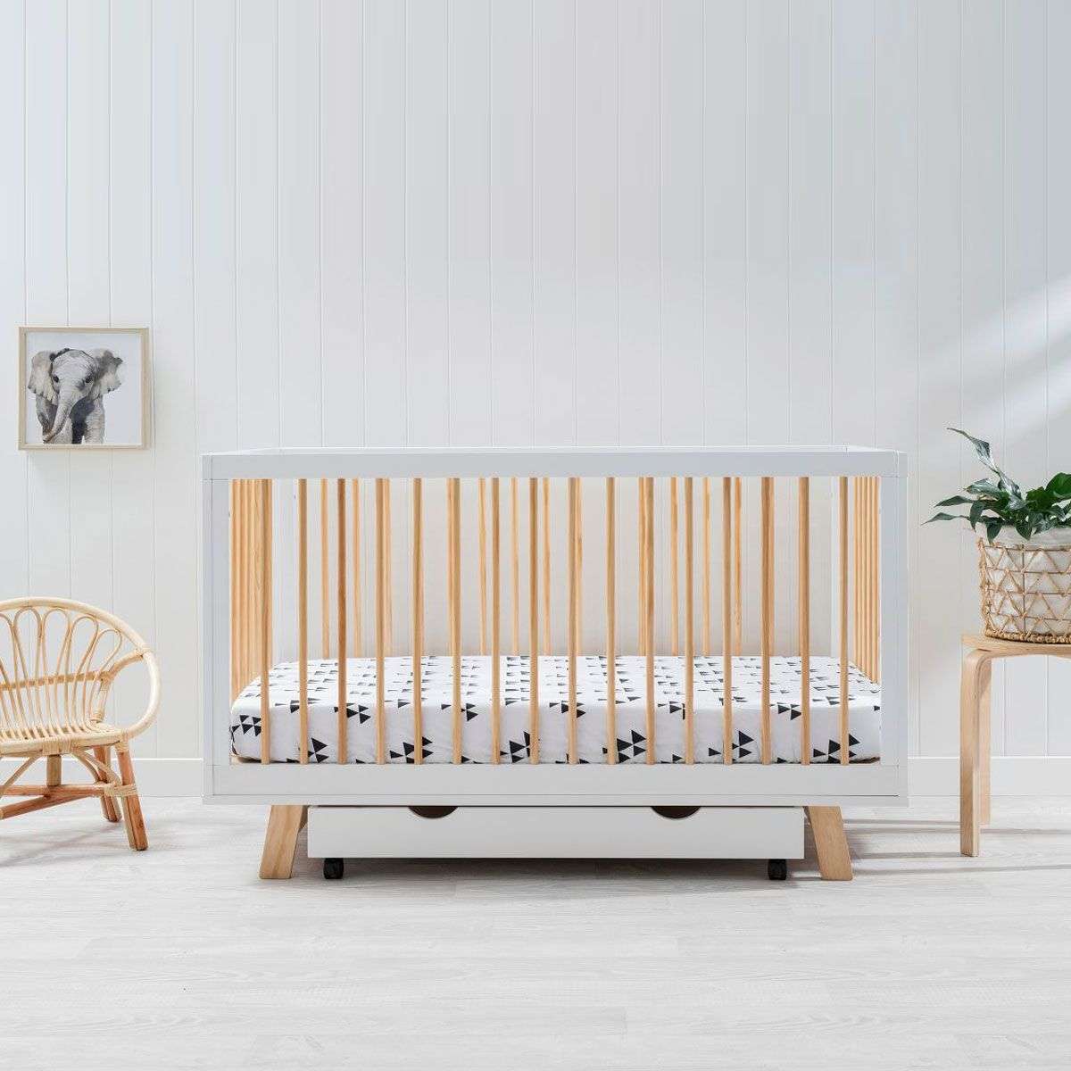 Mocka Under Cot Storage Organizer - Space-Saving Baby Nursery Storage Solution for Diapers, Toys & Blankets - Perfect for Small Bedrooms & Daycare Centers