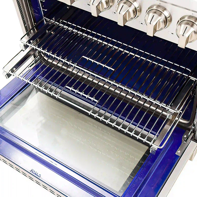 FORNO Massimo 30 Inch Freestanding Dual Fuel Range - Stainless Steel FFSGS6125 30