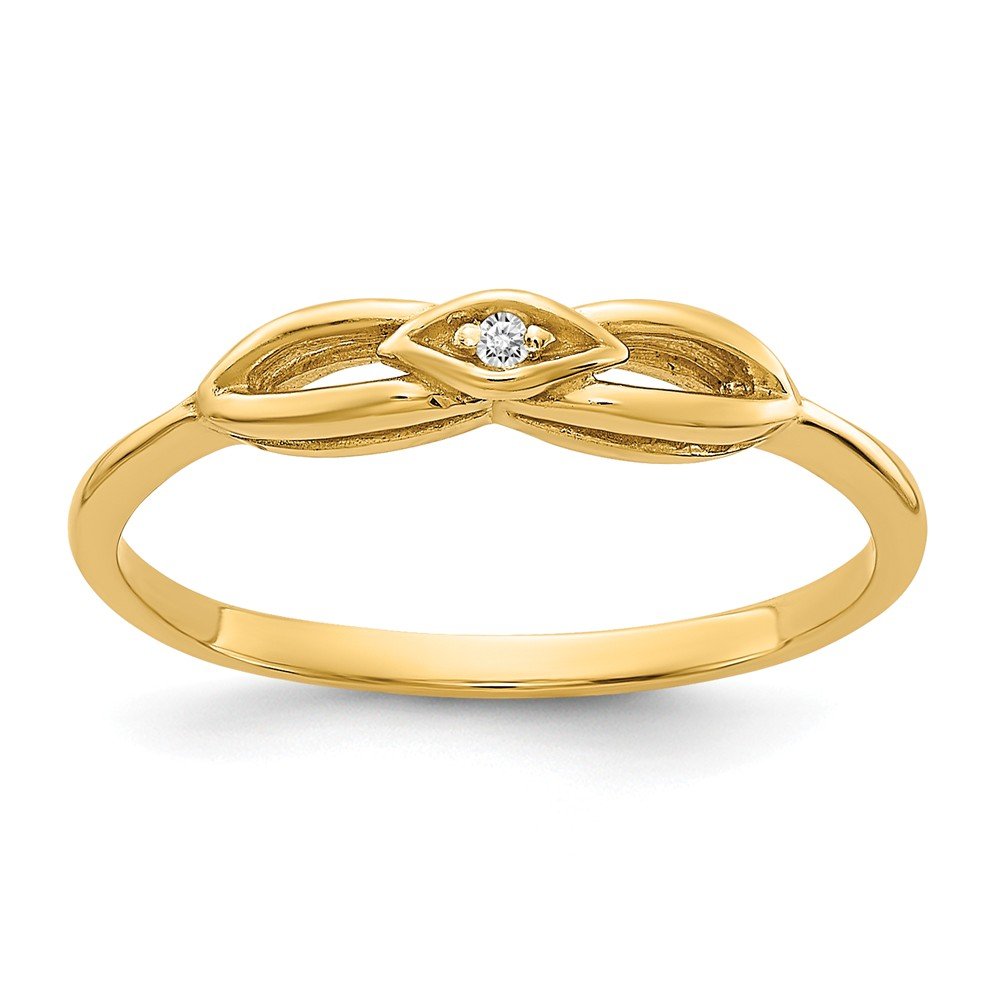 14K Solid Yellow Gold Diamond Ring Band for Women - Elegant Wedding, Engagement & Anniversary Jewelry Gift