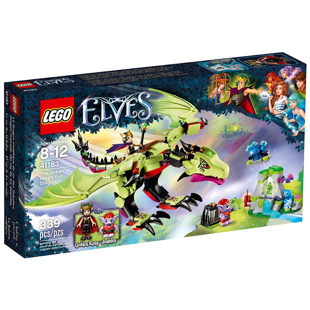 LEGO Elves The Goblin King's Evil Dragon 41183 Building Kit (339 Pieces) - Fantasy Castle Playset for Kids, Creative Construction Toy for Birthday Gifts & Imaginative Play