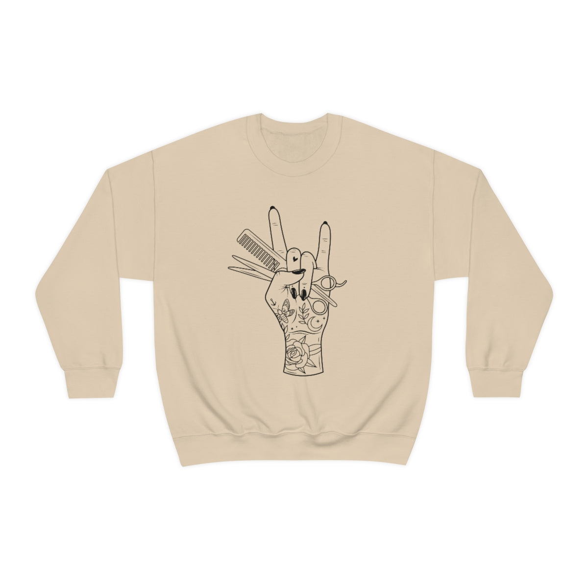 Stylish Hairstylist Crewneck Sweatshirt - Perfect Gift for Hair Stylists & Bridal Artists - Retro Barber Shop Apparel for Work & Casual Wear