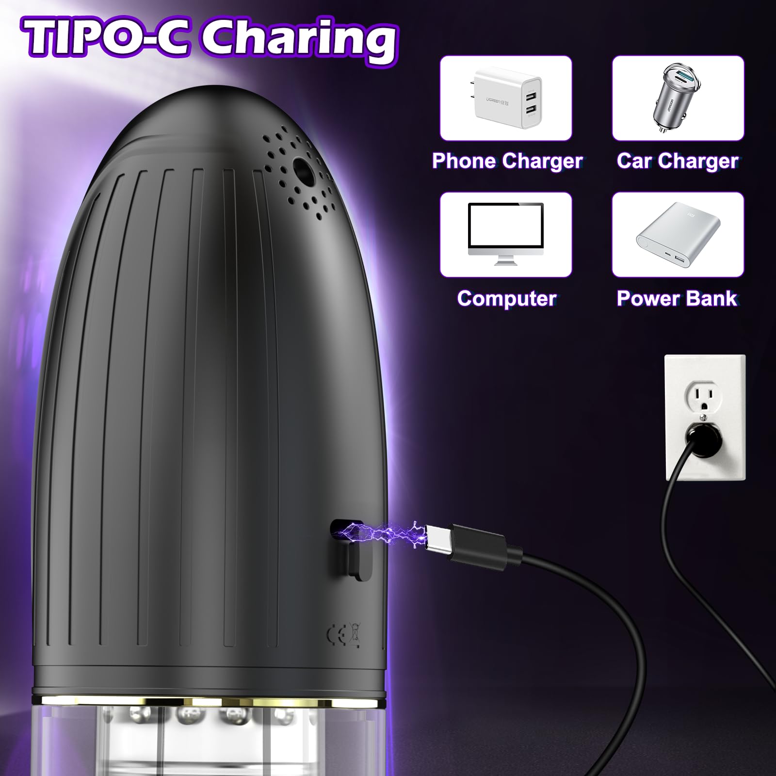 Electric Male Masturbator Sex Toy - Automatic Male Masturbator with 10 Rotation & Thrust Modes, Penis Stimulator with Burst Mode for Men - Perfect for Solo Play, Couples Fun & Discreet Pleasure