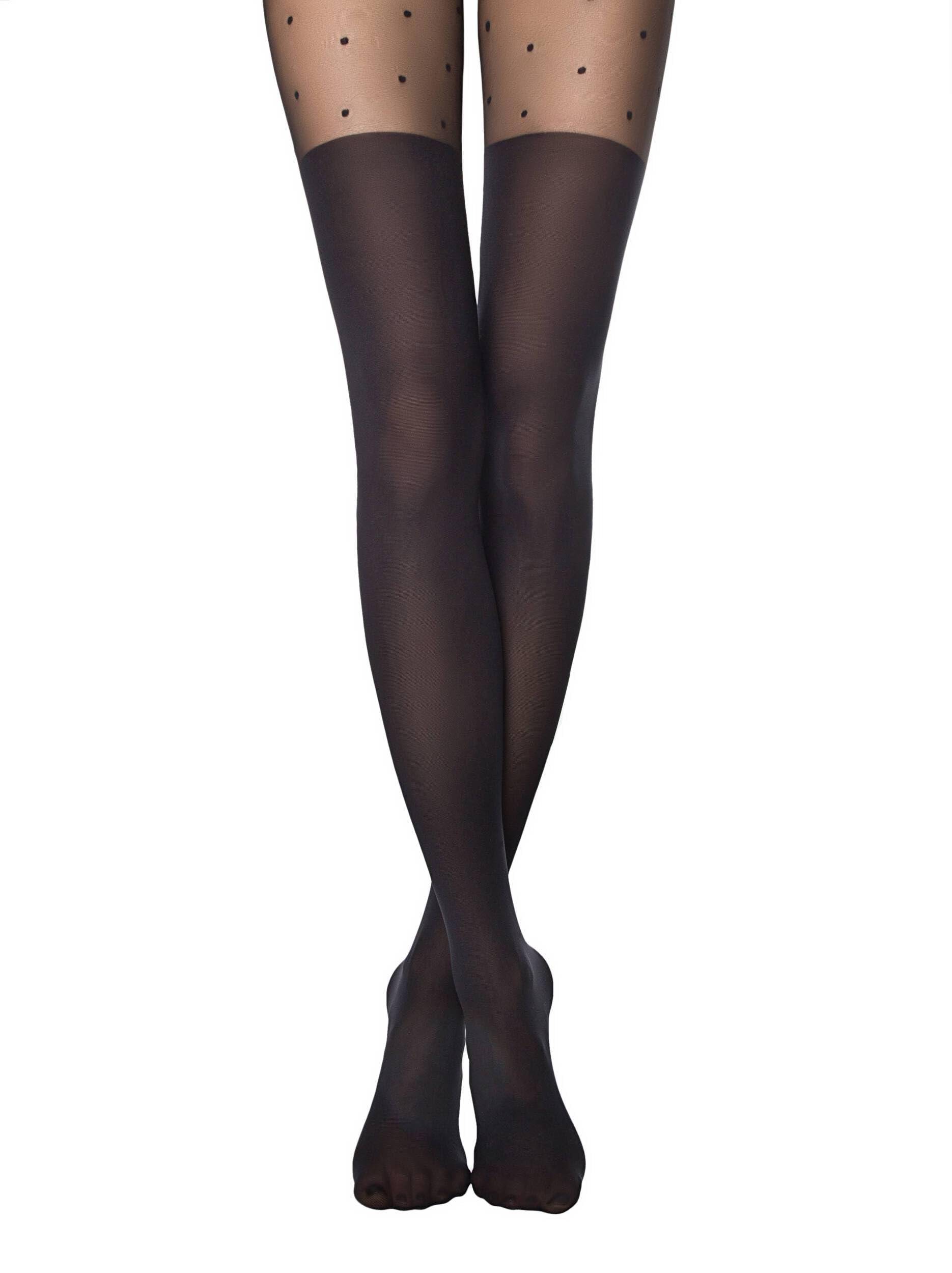 Conte Tights with Stockings - Opaque Imitation Pantyhose 60 Denier for Women | Comfortable & Stretchy Legwear for Office, Party & Everyday Wear