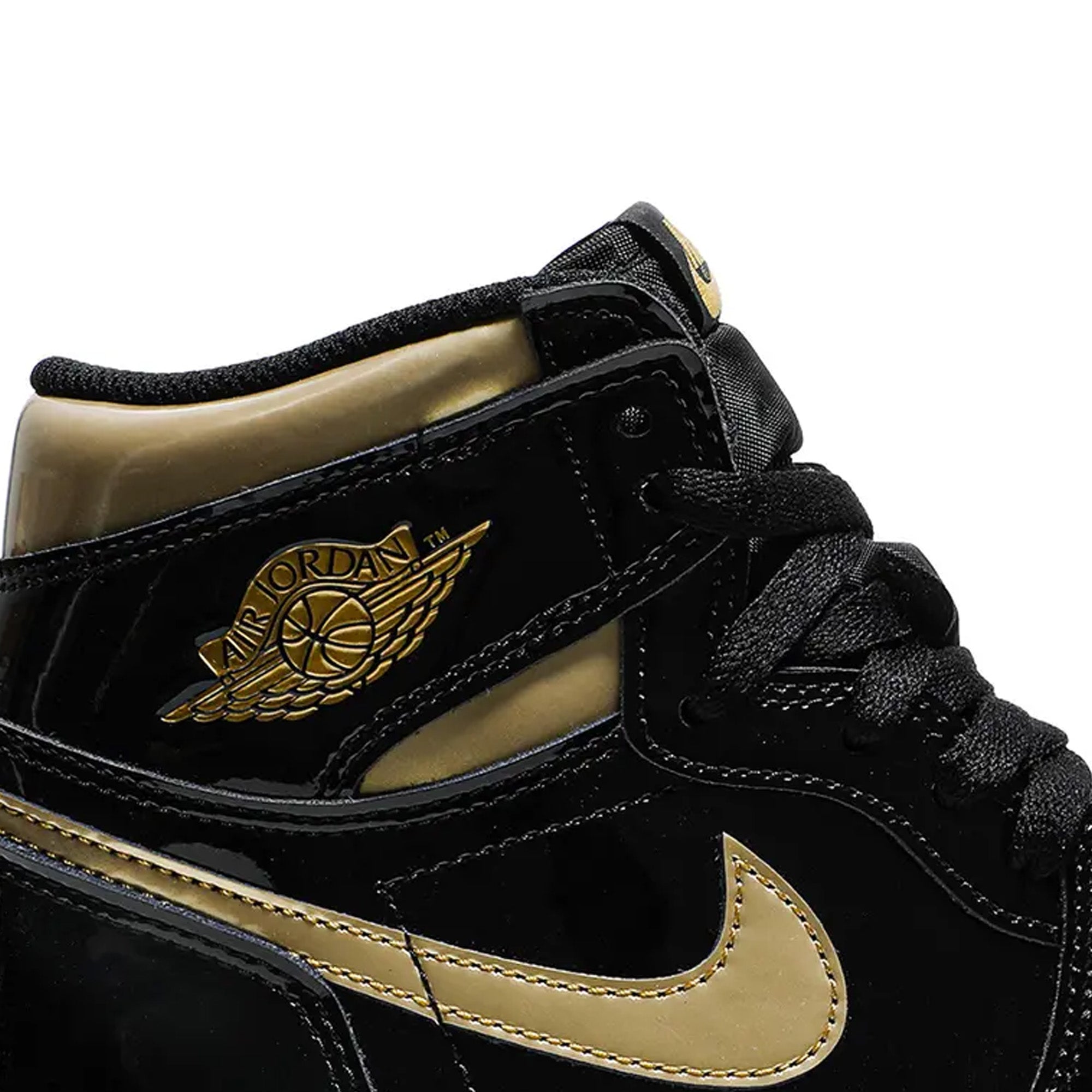 Air Jordan 1 High OG 'Black Metallic Gold' Retro Basketball Shoes - Men's Sneakers for Streetwear & Casual Fashion