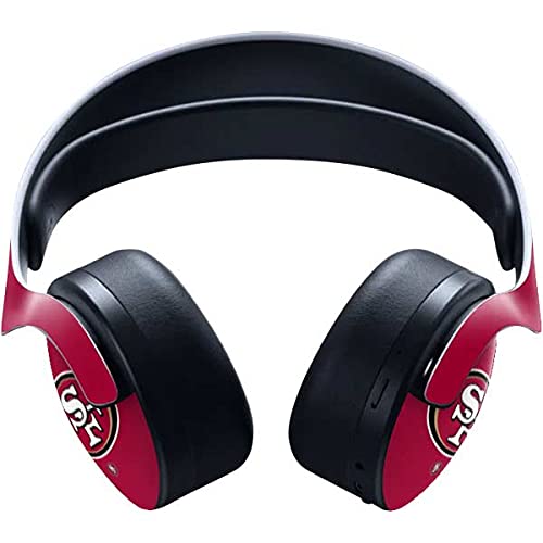 Official NFL San Francisco 49ers Gaming Skin Decal for PS5 Pulse 3D Wireless Headset - Large Logo Design | Customizable Protective Cover for Gaming Accessories & Headphone Protection