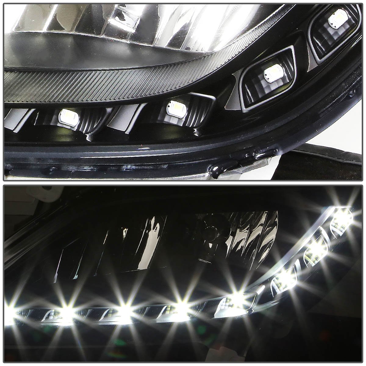 Auto Dynasty Compatible Fog Lights for Hyundai Veloster - Pair of White LED DRL Bumper Lights with Black Housing & Clear Lens | Perfect for Night Driving, Off-Road Adventures & Enhanced Visibility