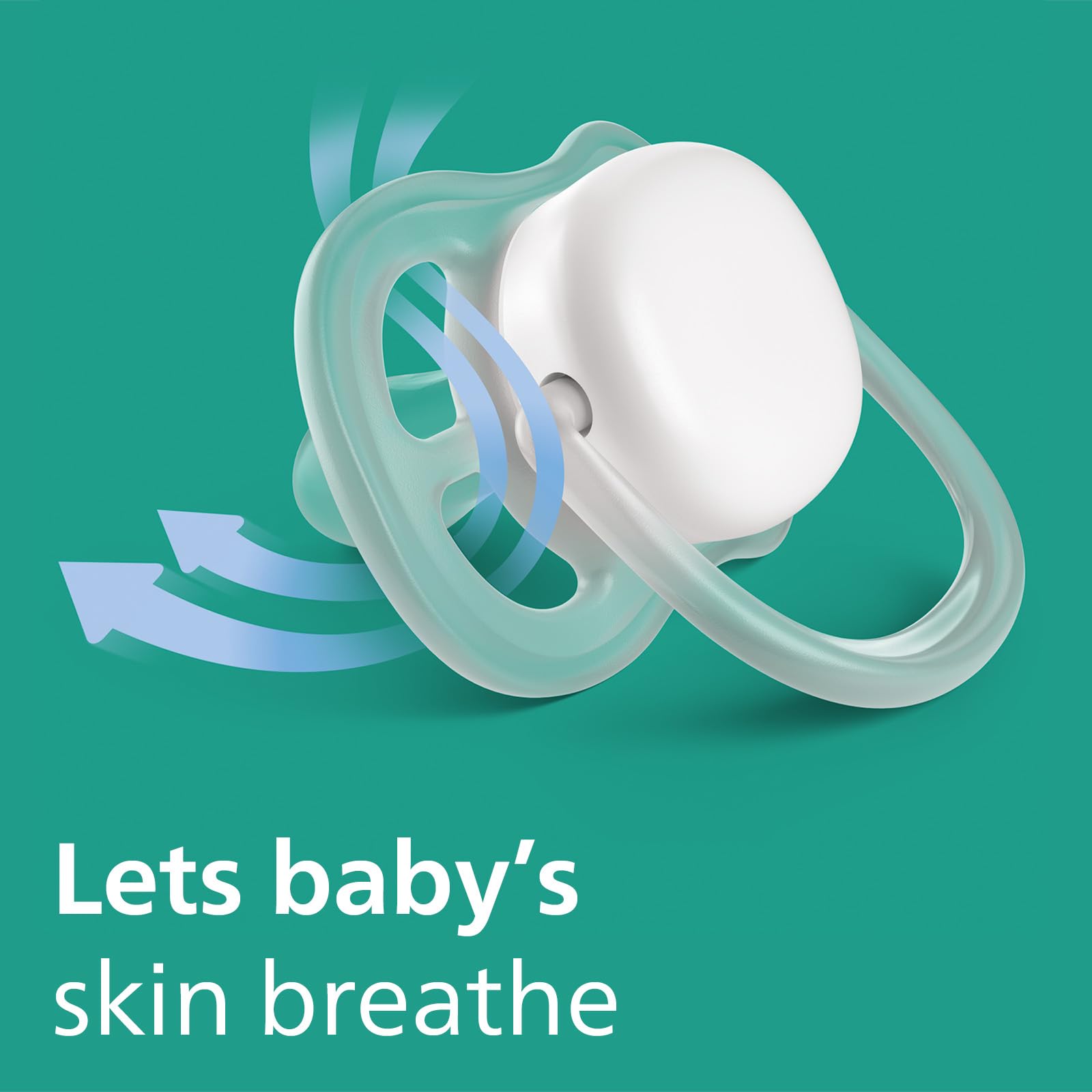 Philips Avent Ultra Air Pacifier - 4 Pack BPA-Free Soothers for Babies 18+ Months | Lightweight & Breathable Design | Includes Sterilizer Carry Case (Model SCF349/25) | Perfect for Daycare, Travel & Comforting Fussy Babies