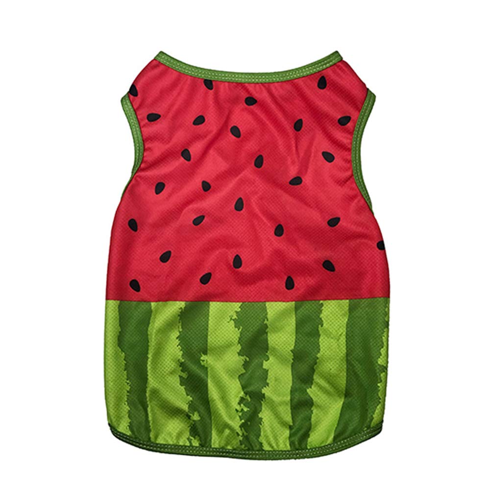 Adorable Pet Cooling Vest for Dogs - Watermelon Pattern Summer T-Shirt, Breathable & Comfortable Dog Clothes (Size XL) - Perfect for Outdoor Walks, Beach Trips & Hot Weather