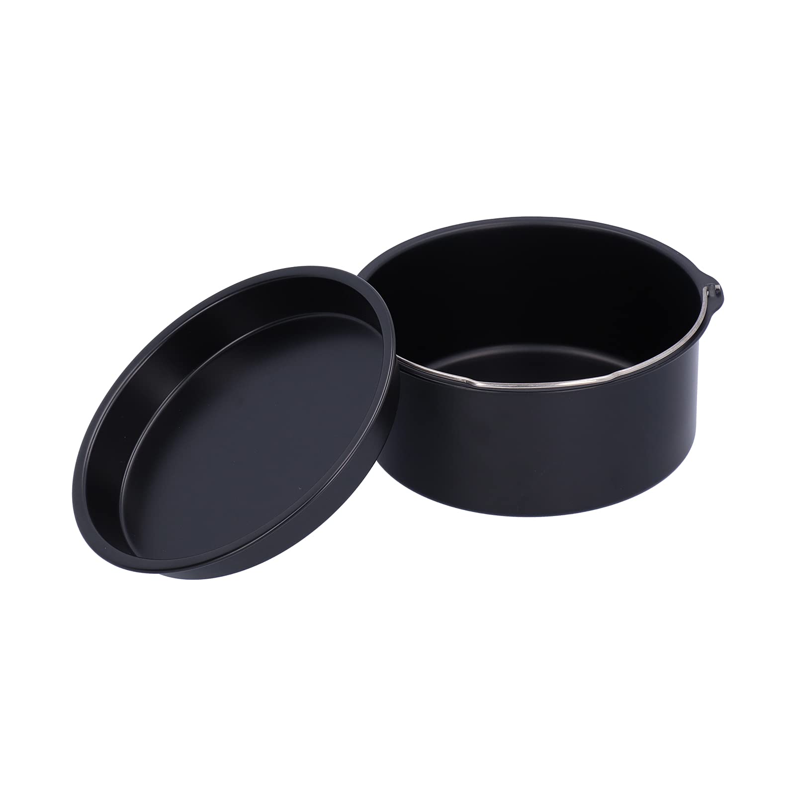 8 Inch Air Fryer Cake Pan & Pizza Pan - Non-Stick Baking Accessories for Kitchen, Bakery, Coffee Shop | Perfect for Cakes, Pizzas, Pastries & More