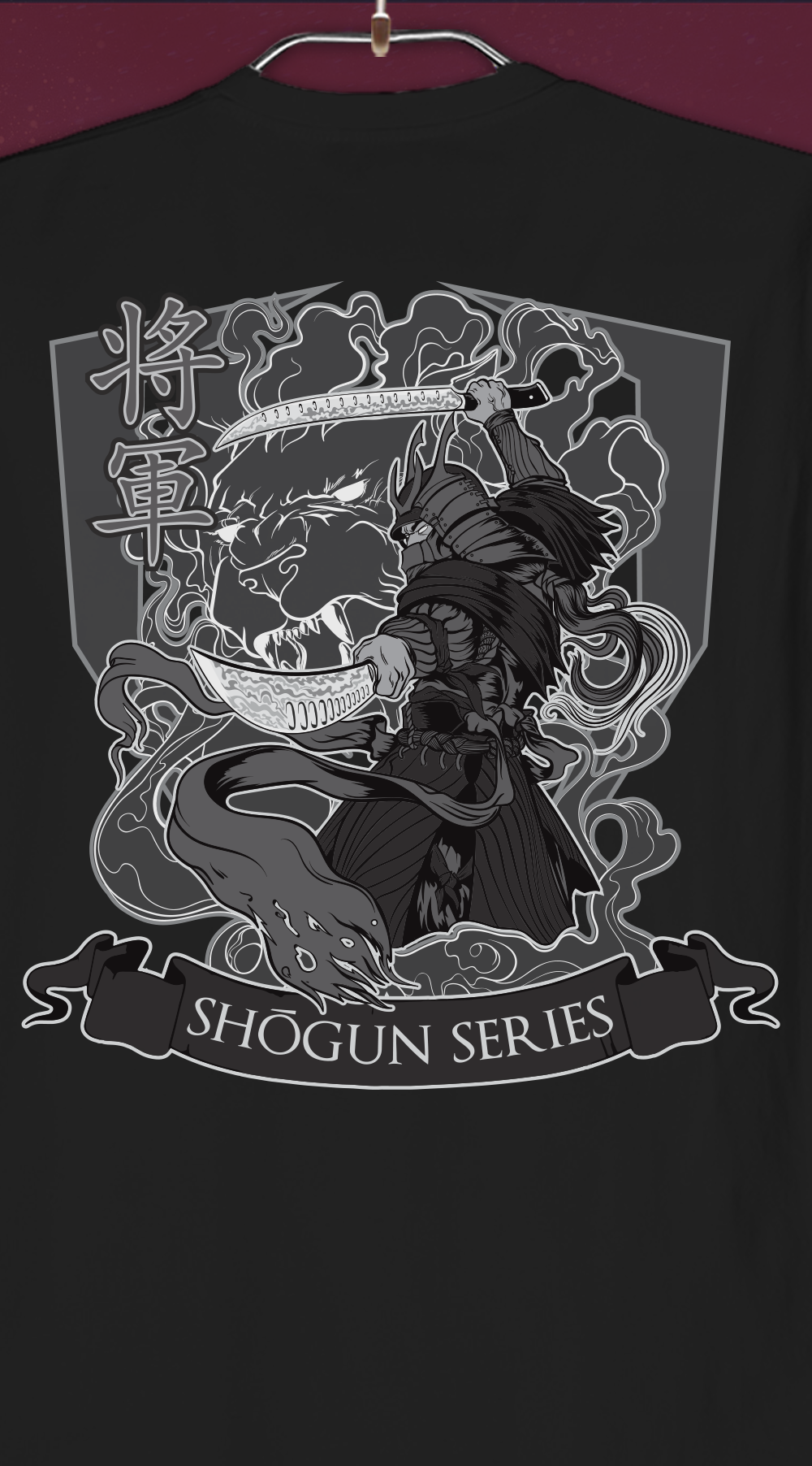 Shogun Series Blades Up Graphic T-Shirt for Men - Japanese Samurai Design Casual Tee - Perfect for Streetwear, Anime Conventions & Martial Arts Events