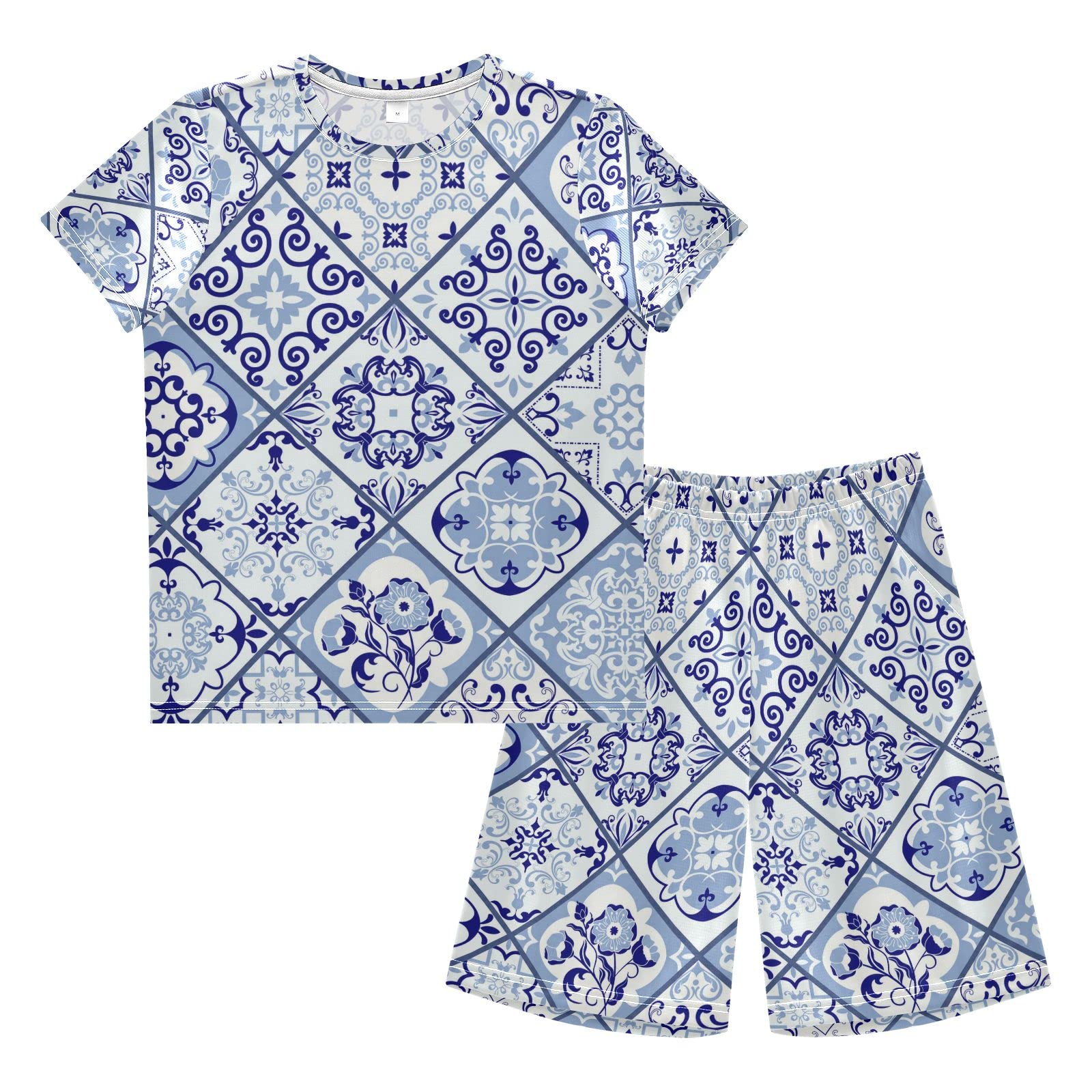 Boys' Summer Outfits - Night Sea Print Shirt & Shorts Set | Playwear for Kids & Toddlers | Beach Vacation, Outdoor Play & Casual Wear