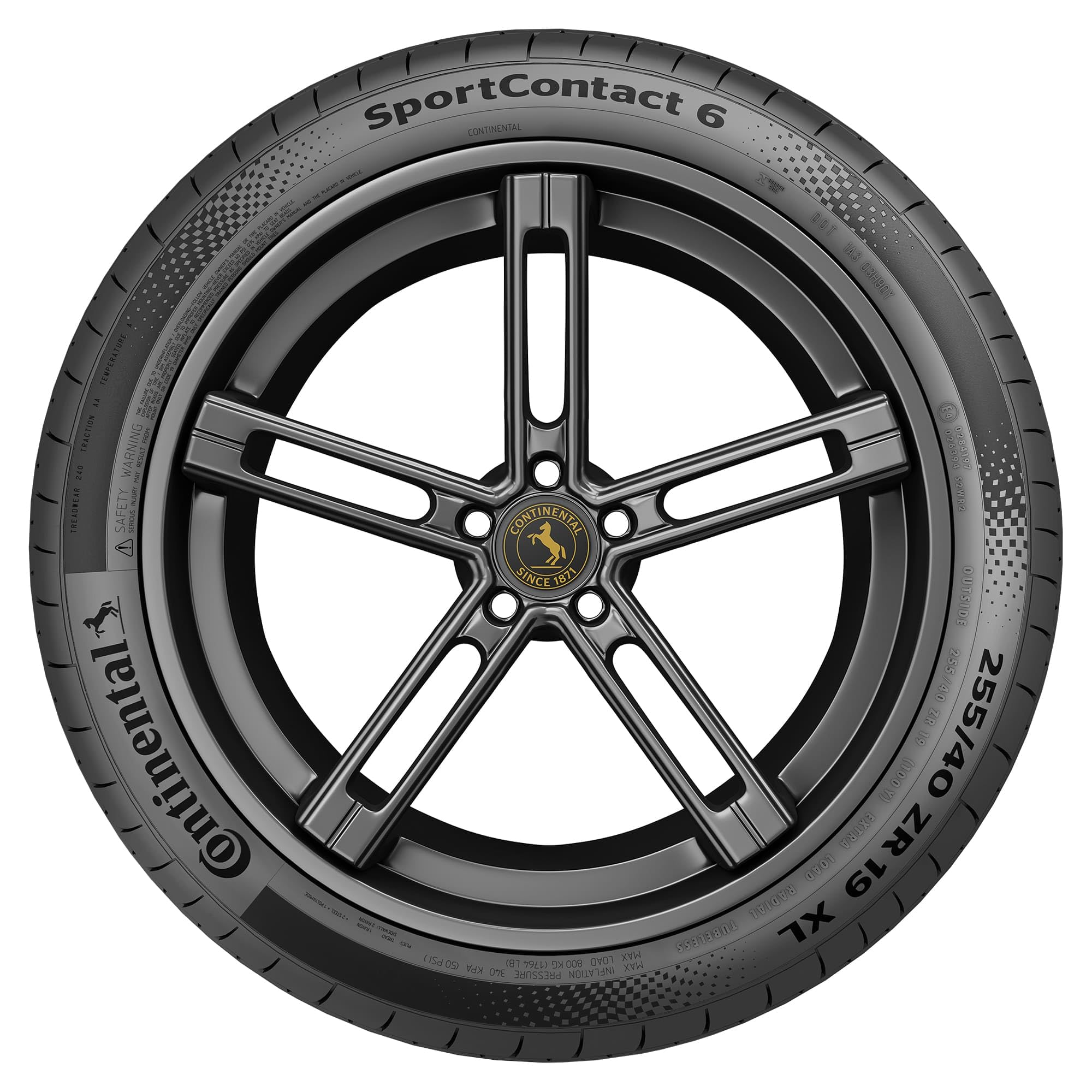 Continental ContiSportContact 6 Summer Performance Tire 235/40R18 95Y XL - High-Speed Grip & Wet Traction for Sports Cars & Luxury Sedans