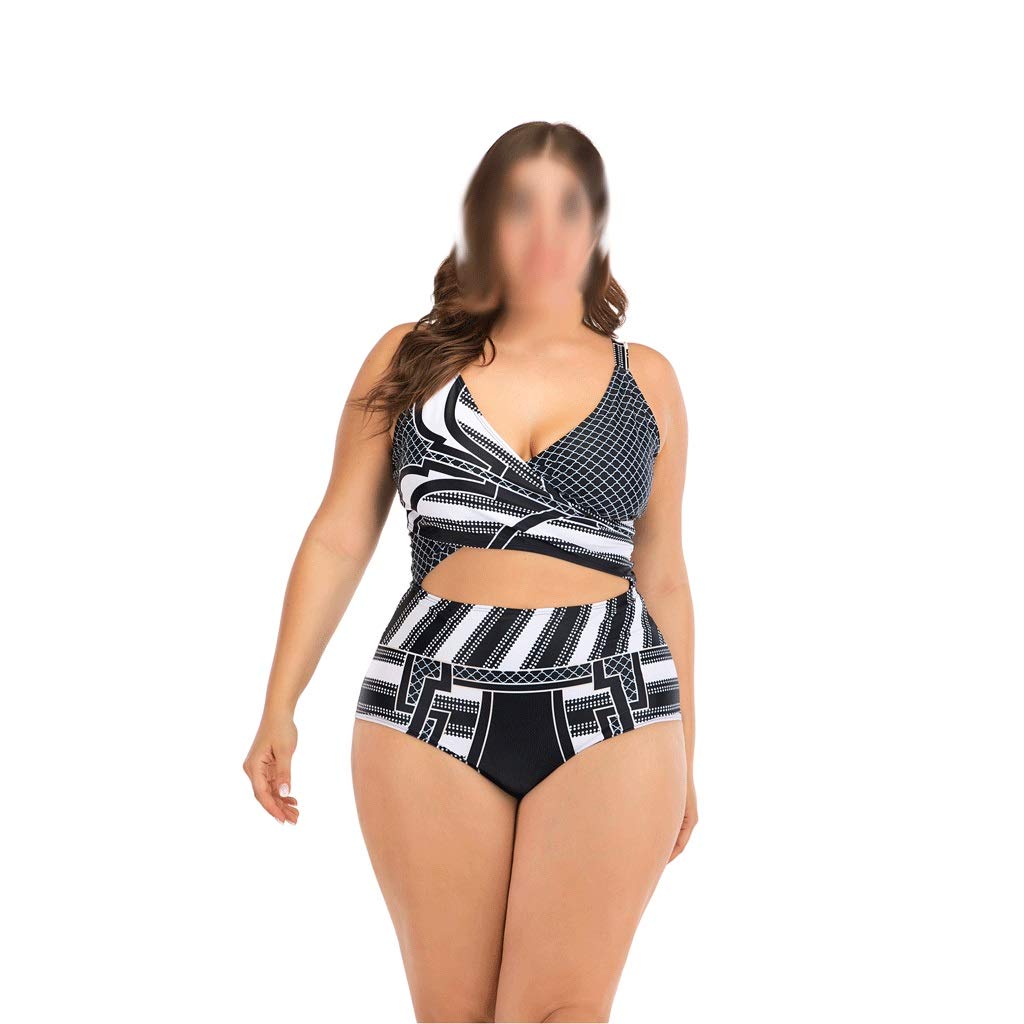 Sexy Plus Size Bikini Swimwear for Women - 2 Piece Push Up Swimsuit in 4XL - Perfect for Beach Vacations, Pool Parties & Summer Getaways
