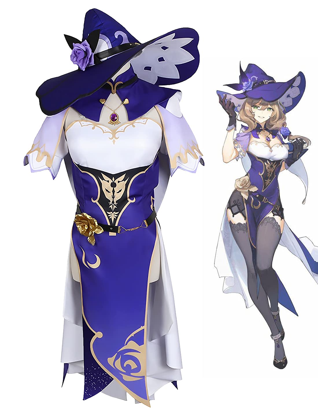 Genshin Impact Lisa Cosplay Costume - Anime Halloween Party Dress for Women & Girls | Perfect for Cosplay Events, Halloween Parties & Anime Conventions