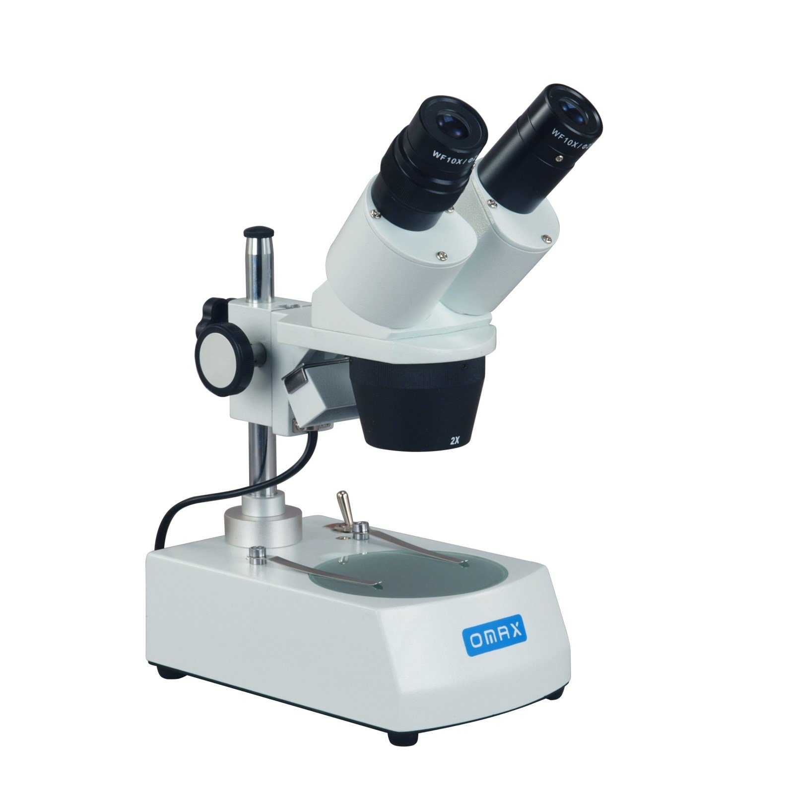 OMAX 20X-40X Binocular Stereo Microscope with Dual LED Illumination (Top & Bottom Light) for Coin Collecting, Jewelry Inspection & Electronics Repair