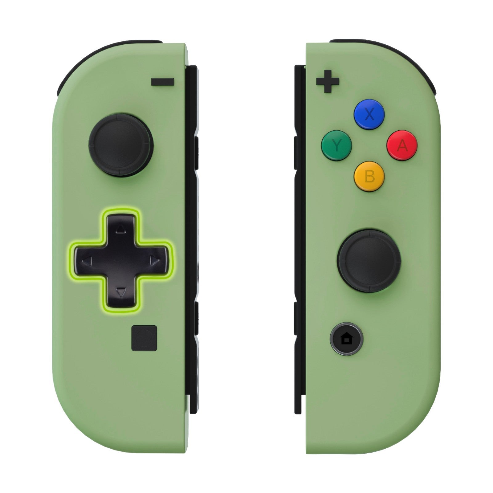 eXtremeRate Matcha Green Joycon Controller Shell with D-Pad & Full Button Set - DIY Replacement Housing for Nintendo Switch JoyCon & OLED JoyCon (Console Not Included) | Perfect for Gaming Enthusiasts & Custom Modders