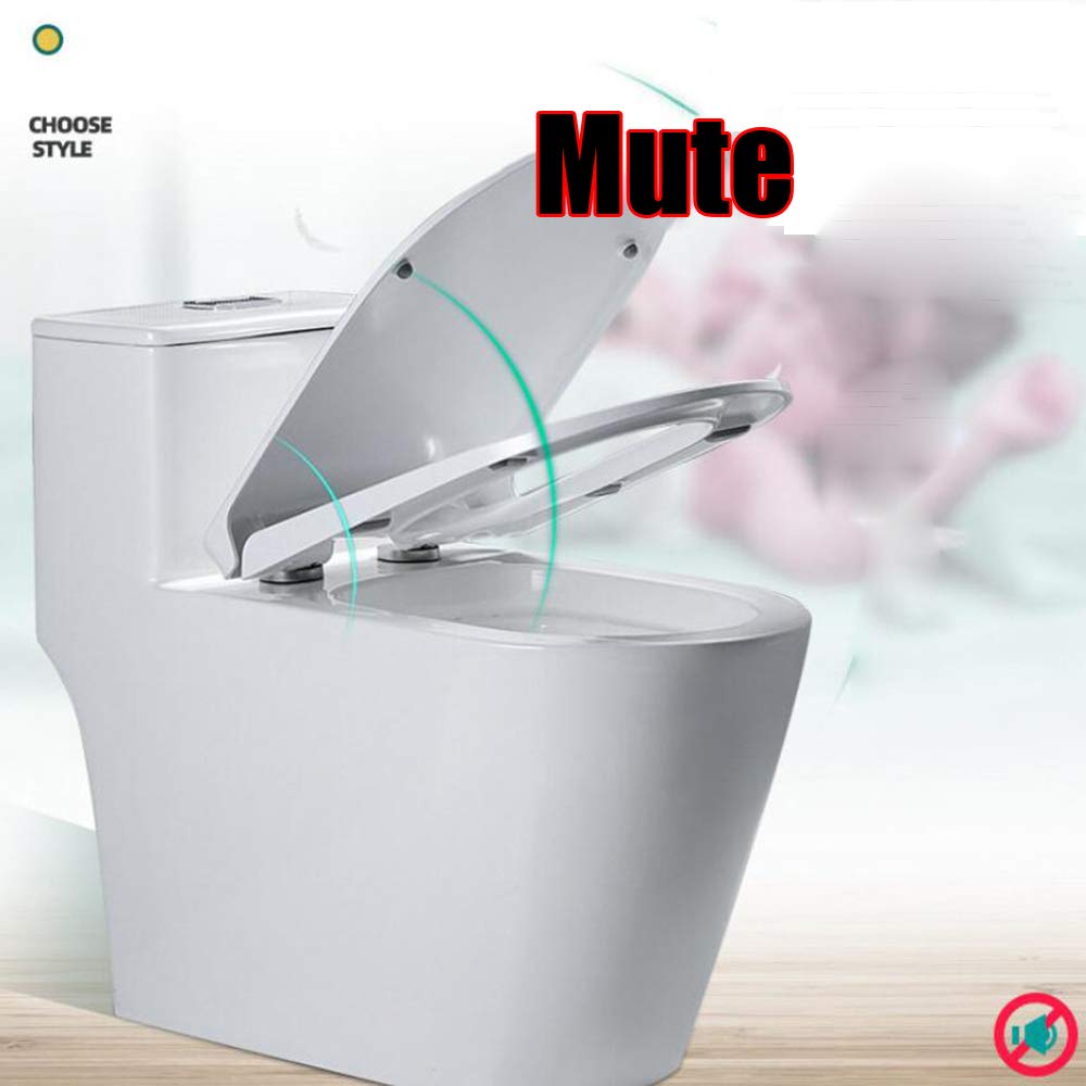 Soft Close Toilet Seat with Quick Release - Heavy Duty, Easy to Clean White Square Bathroom Toilet Lid - Perfect for Modern Homes, Apartments & Commercial Restrooms