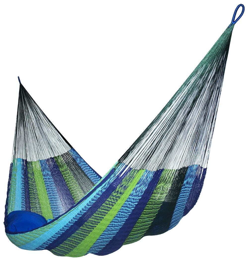 Matrimonial Size Hammock - Double Hammock with Caribbean Colors - Perfect for Backyard Relaxation, Beach Trips & Outdoor Lounging