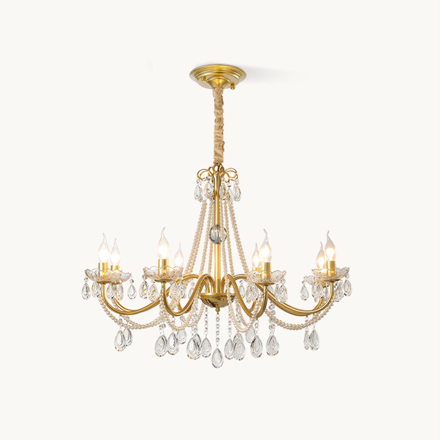 Elegant Allegri Crystal Chandelier - Modern Luxury Ceiling Light Fixture for Dining Room, Living Room & Bedroom Decor