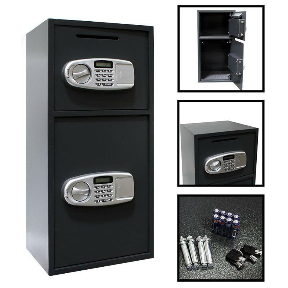 Empire Discount Digital Double Door Gun Safe - Secure Depository Drop Box for Firearms, Cash & Valuables | Office & Home Security Safe with Advanced Locking System | Ideal for Gun Storage, Cash Management & Business Security