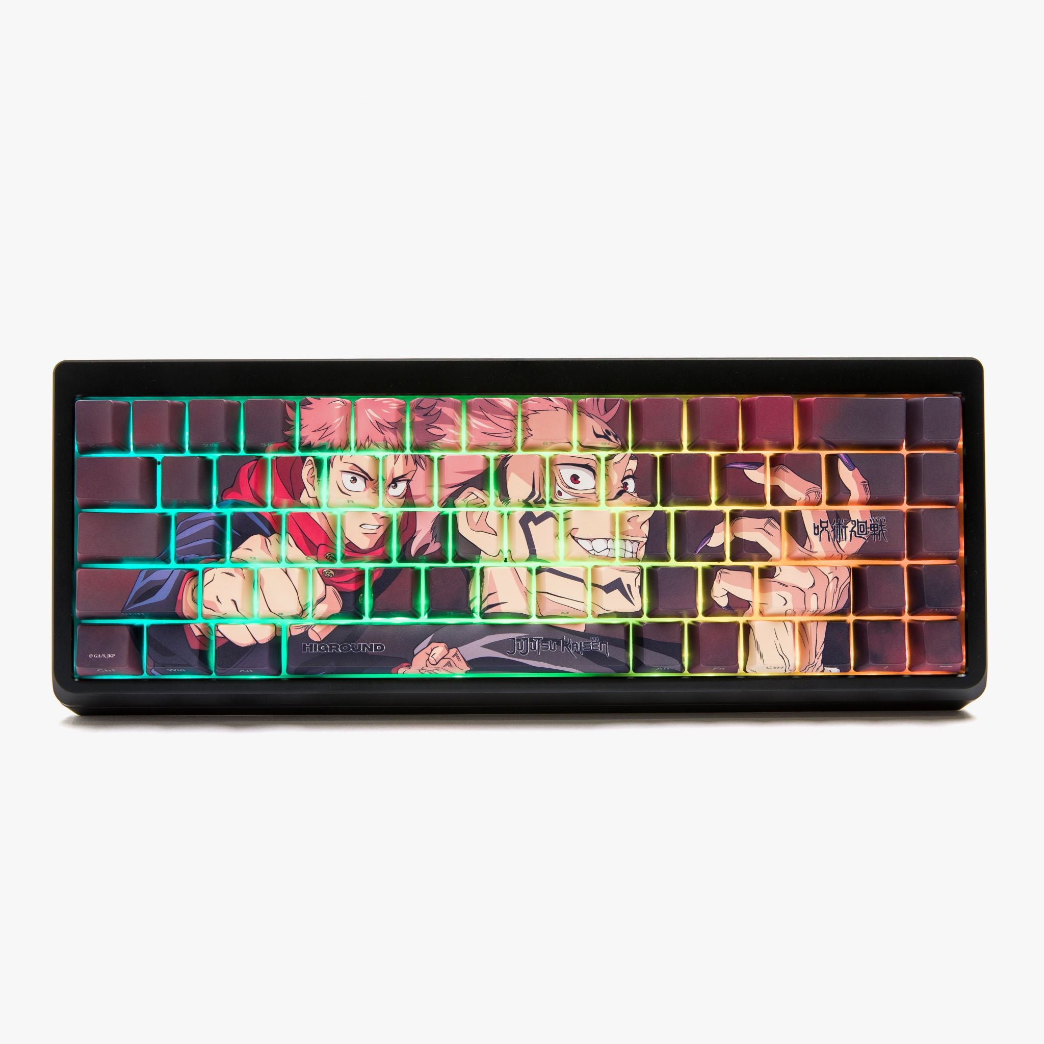 JJK x HG Summit 65 Mechanical Keyboard - Sukuna Themed Custom Gaming Keyboard with RGB Backlit, Hot-Swappable Switches for PC/Mac - Perfect for Anime Fans, Esports & Office Typing