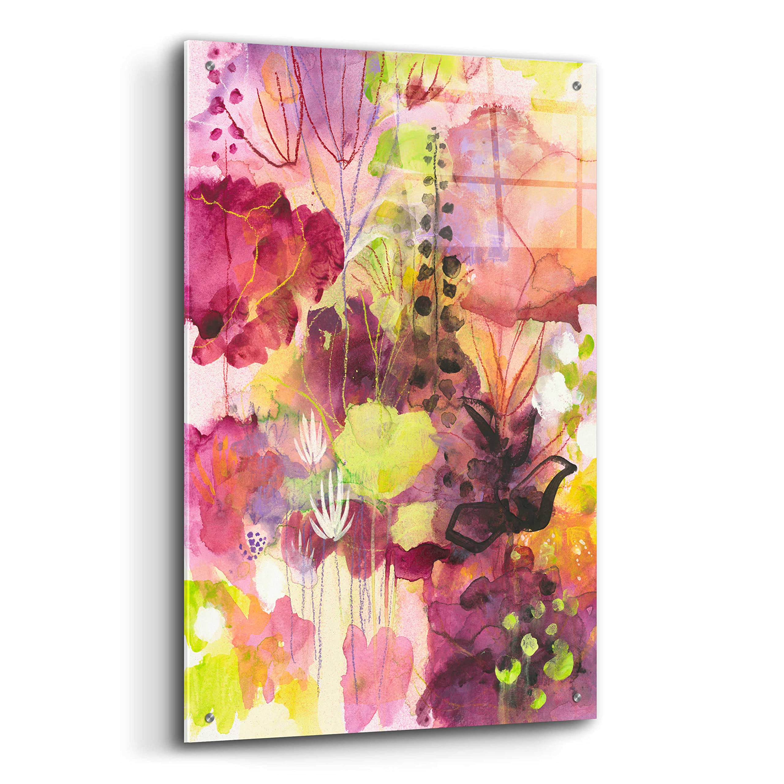 Corina Capri 'In Between' Acrylic Glass Wall Art - 24x36 Inches Modern Abstract Painting for Living Room, Bedroom & Office Decor