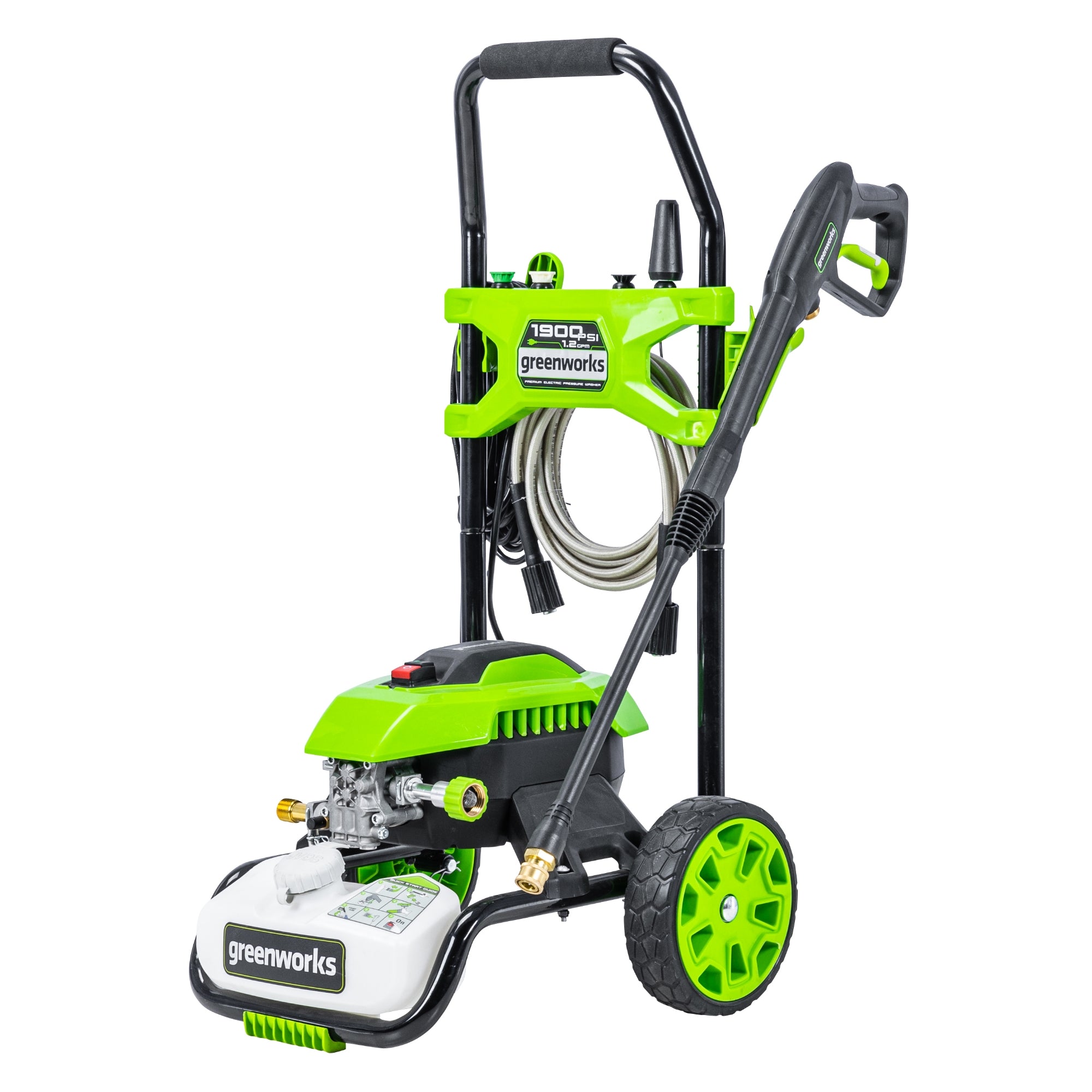 Renewed 1900 PSI 1.2 GPM Electric Pressure Washer - Cold Water Power Cleaner for Home, Driveway, Deck & Patio Cleaning