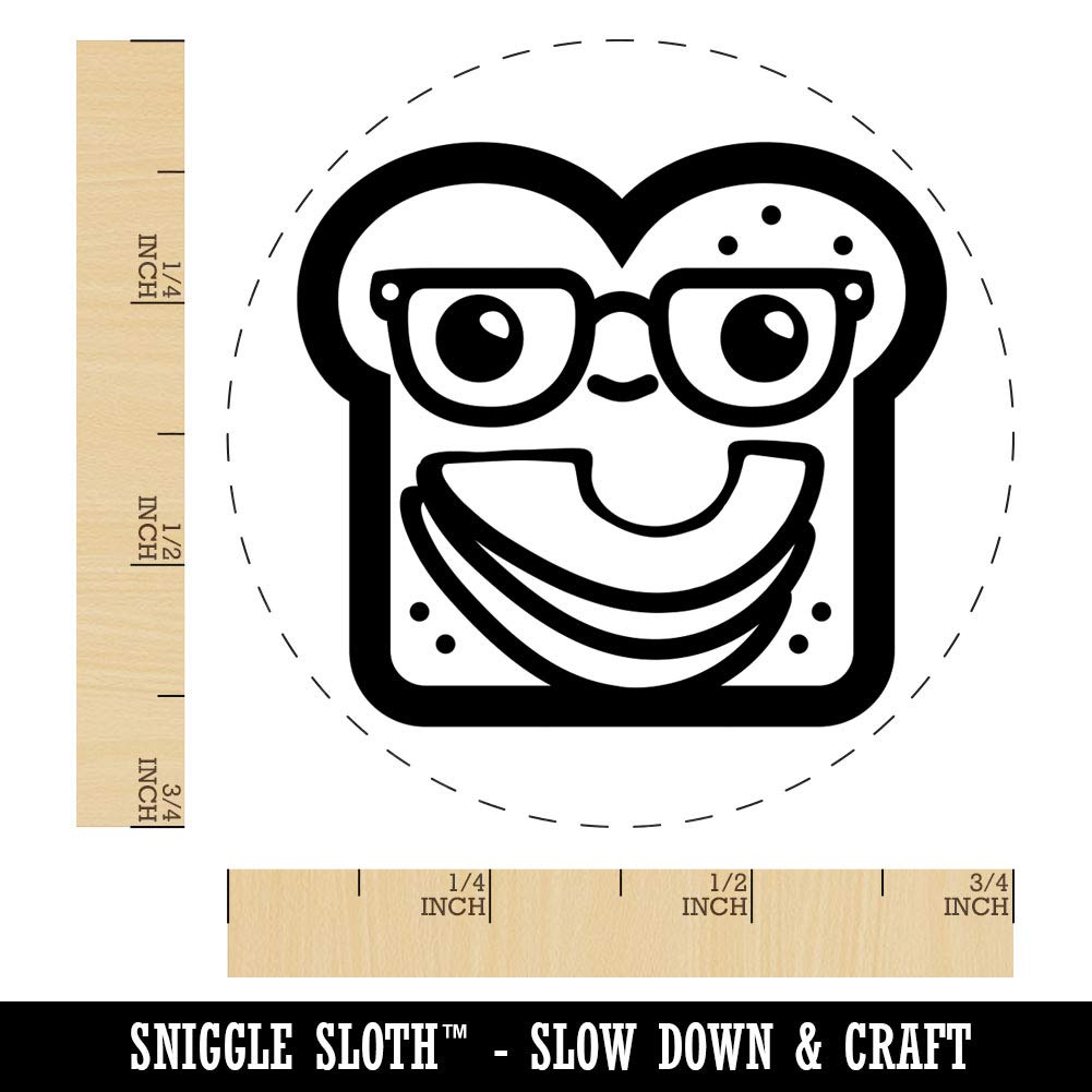 Small 3/4 Inch Cute Kawaii Avocado Toast Rubber Stamp for DIY Crafts, Scrapbooking & Planner Decoration - Perfect for Card Making, Journaling & Gift Wrapping