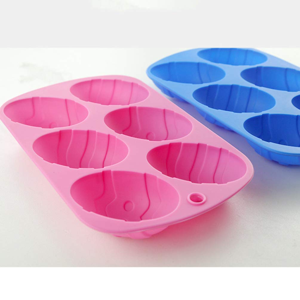 UPKOCH 2-Piece Silicone Easter Egg Cake Mold Set - Dinosaur Shaped Baking Tray for Chocolate, Jelly, Pudding & Ice Cubes - Non-Stick 3D Egg Mold for DIY Desserts, Soap Making & Easter Party Decorations