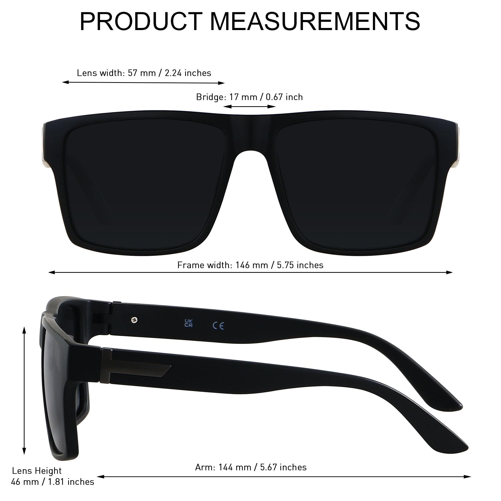 LYZOIT Square Polarized Sunglasses for Men & Women - UV Protection, Oversized Rectangle Shades for Driving, Beach & Outdoor Activities