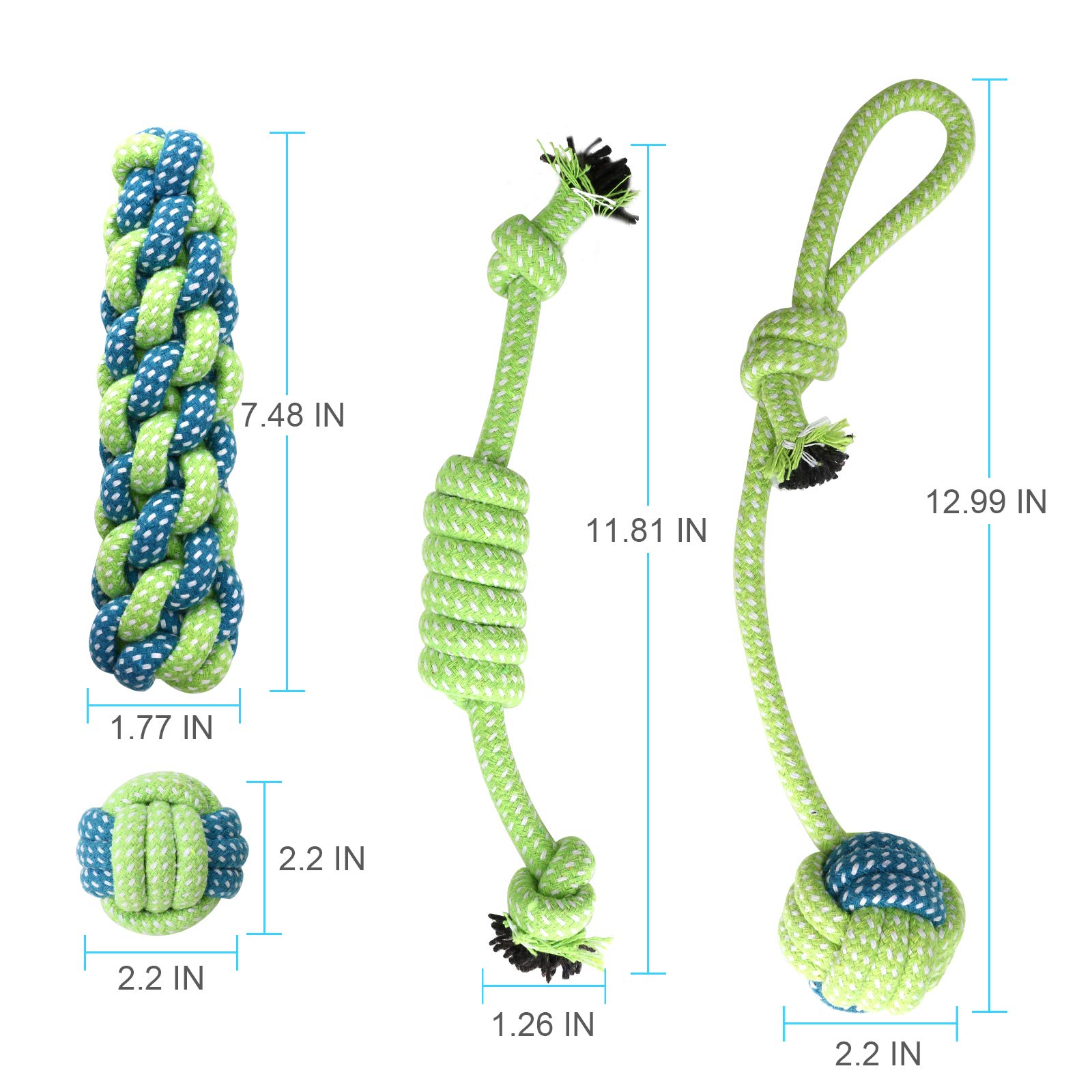 **Depets 4PCs Dog Rope Toy Set - Durable Puppy Chew Toys for Small Dogs & Puppies - Assorted Rope Knot Toys for Teething & Playtime - Perfect for Indoor & Outdoor Fun**