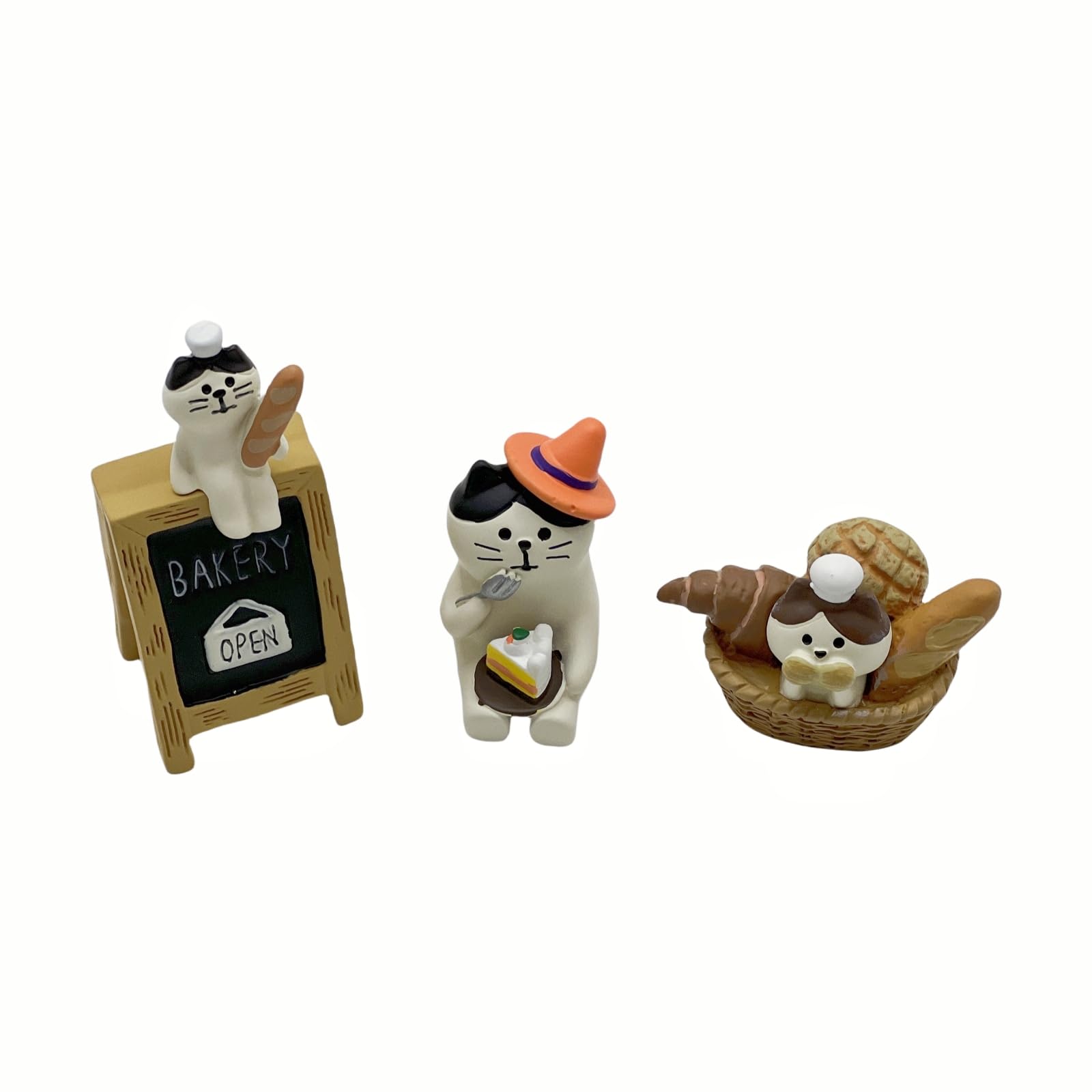 Miniature Cat Figurines Statue - Cute Desk Decor, Mini Cat Sculpture for Home, Office, Shelf & Garden Decor | Perfect for Desk Accessories, Bedroom Decor & Tabletop Display