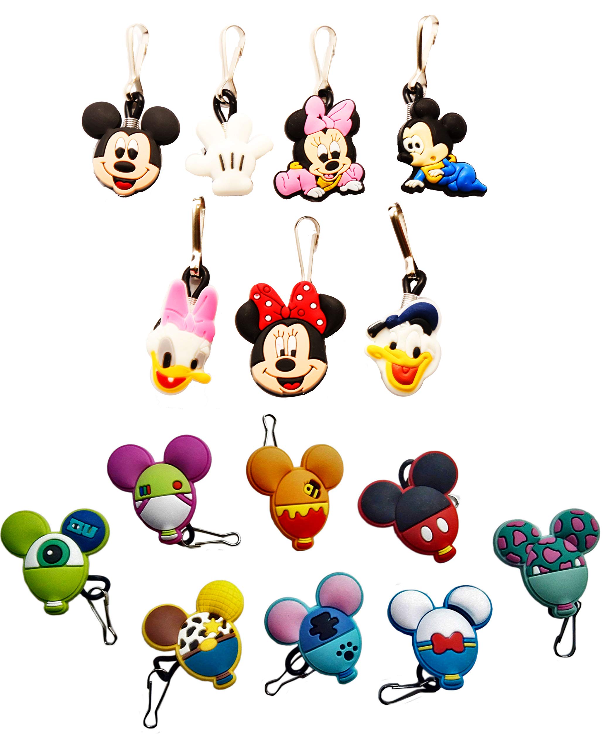 Kids Zipper Pulls - 15 Pcs Set for Party Favors & Backpacks