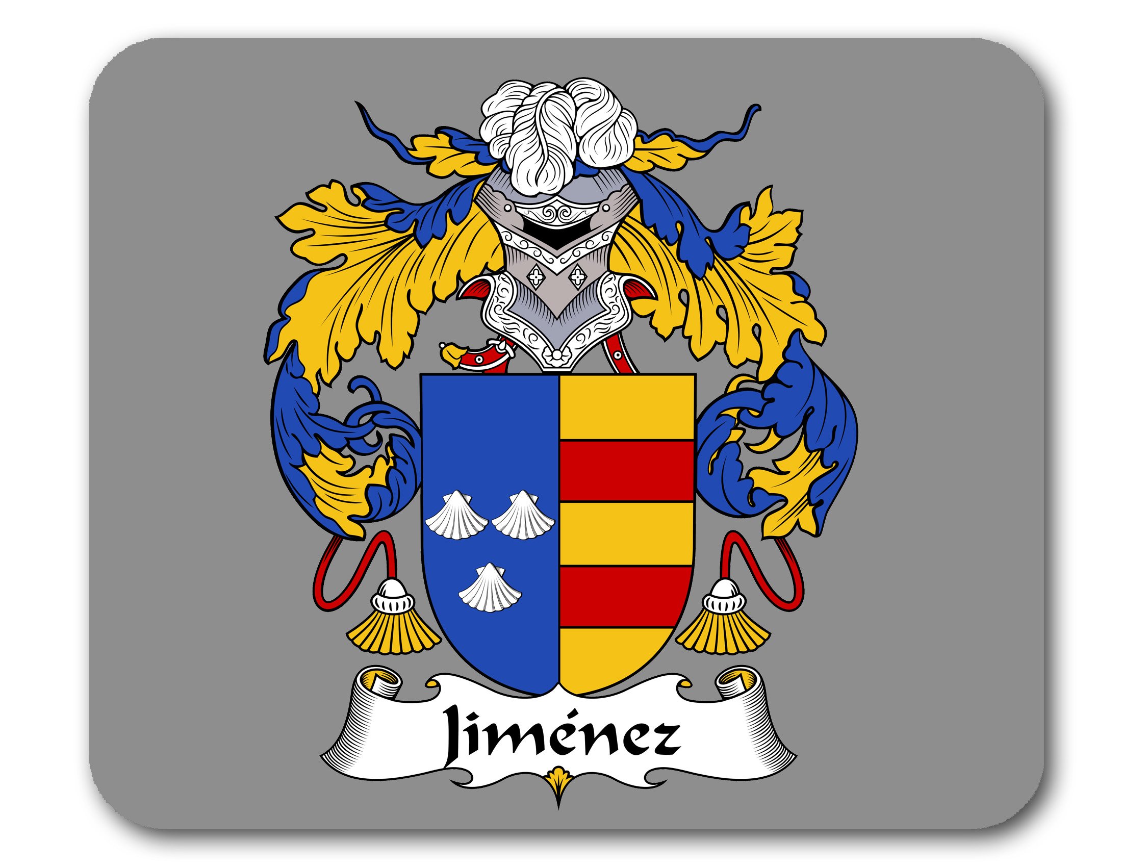 Jimenez Coat of Arms Mouse Pad - Premium Gaming & Office Desk Mat with Non-Slip Rubber Base - Perfect for Work, Gaming & Home Office Setup