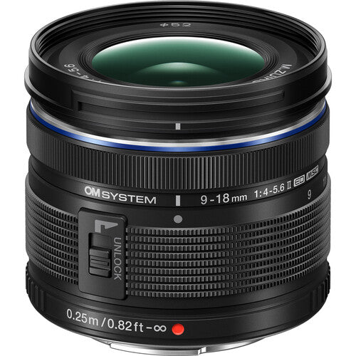 OM SYSTEM M.Zuiko Digital ED 9-18mm f/4-5.6 II Wide Angle Zoom Lens for Micro Four Thirds Cameras - Perfect for Travel, Landscape & Street Photography