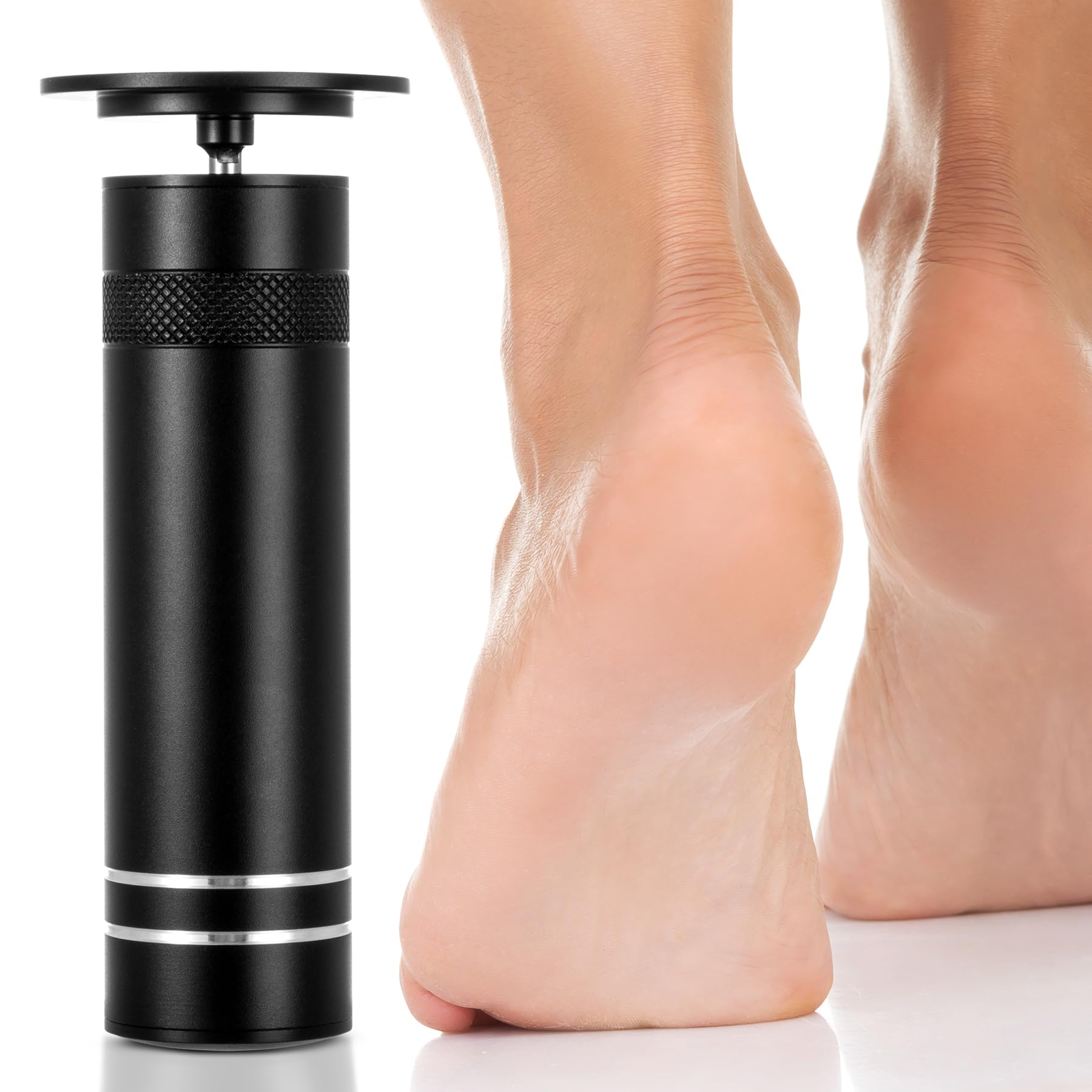 Electric Callus Remover for Feet - Adjustable Speed Pedicure Tool with 60 Sandpaper Discs, Professional Foot File for Dead Skin, Dry Calluses & Cracked Heels - Perfect for Home Pedicure & Foot Care (Black)