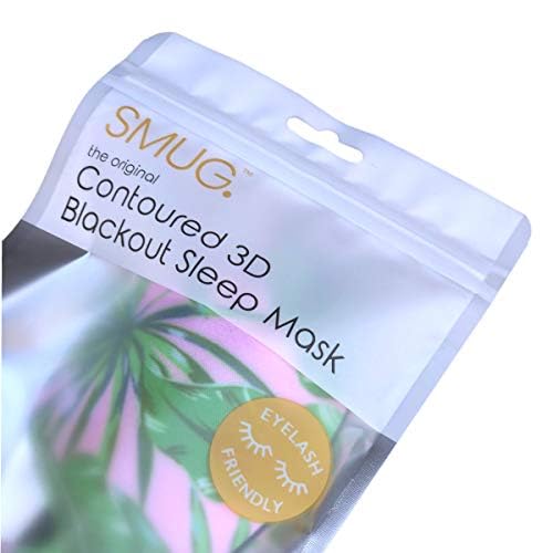 100% Blackout Sleep Mask for Deep Sleep | 3D Contoured Design | Safe for Eyelash Extensions | Comfortable Adjustable Headband | Palm Tree Print | Perfect for Travel, Naps & Nighttime Rest