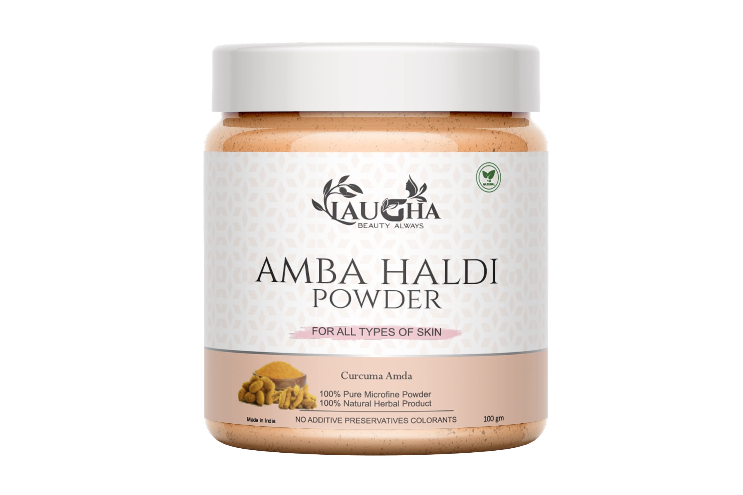 Pure & Natural Amba Haldi Powder for Skin Brightening, Acne Treatment & Scar Removal | Anti-Aging Face Mask | 100gm Jar | Perfect for Daily Skincare Routine & DIY Beauty Treatments