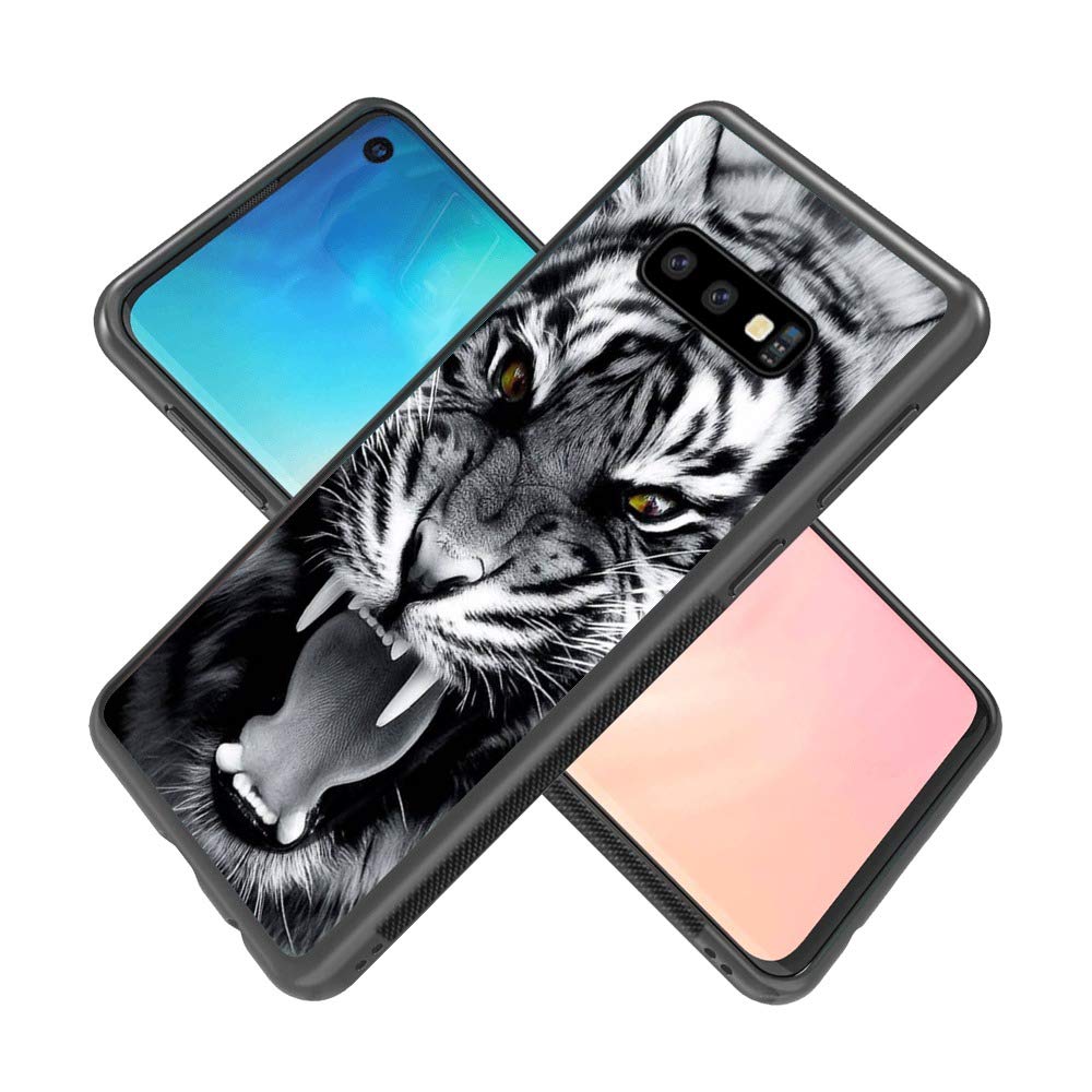 DragonCat Tiger Samsung Galaxy S10e Case - Rugged Hard Shell Back Cover with Tire Pattern & Soft TPU Edge | PC + TPU Material | Black Protective Phone Case for Samsung Galaxy S10e | Perfect for Outdoor Adventures & Daily Use