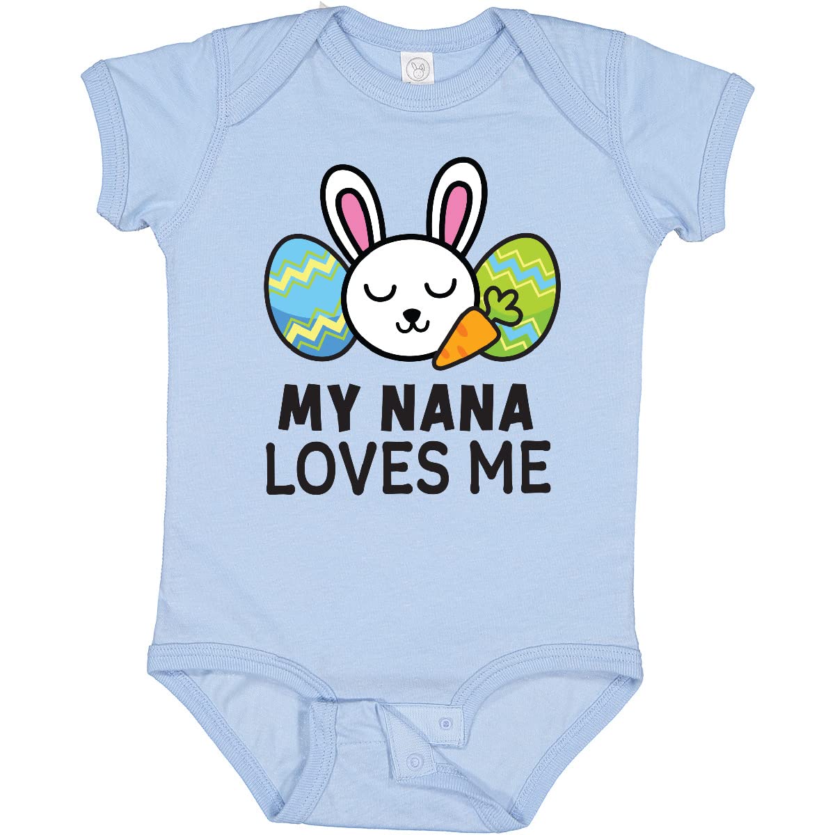 My Nana Loves Me Bunny Easter Baby Bodysuit - Cute Easter Outfit