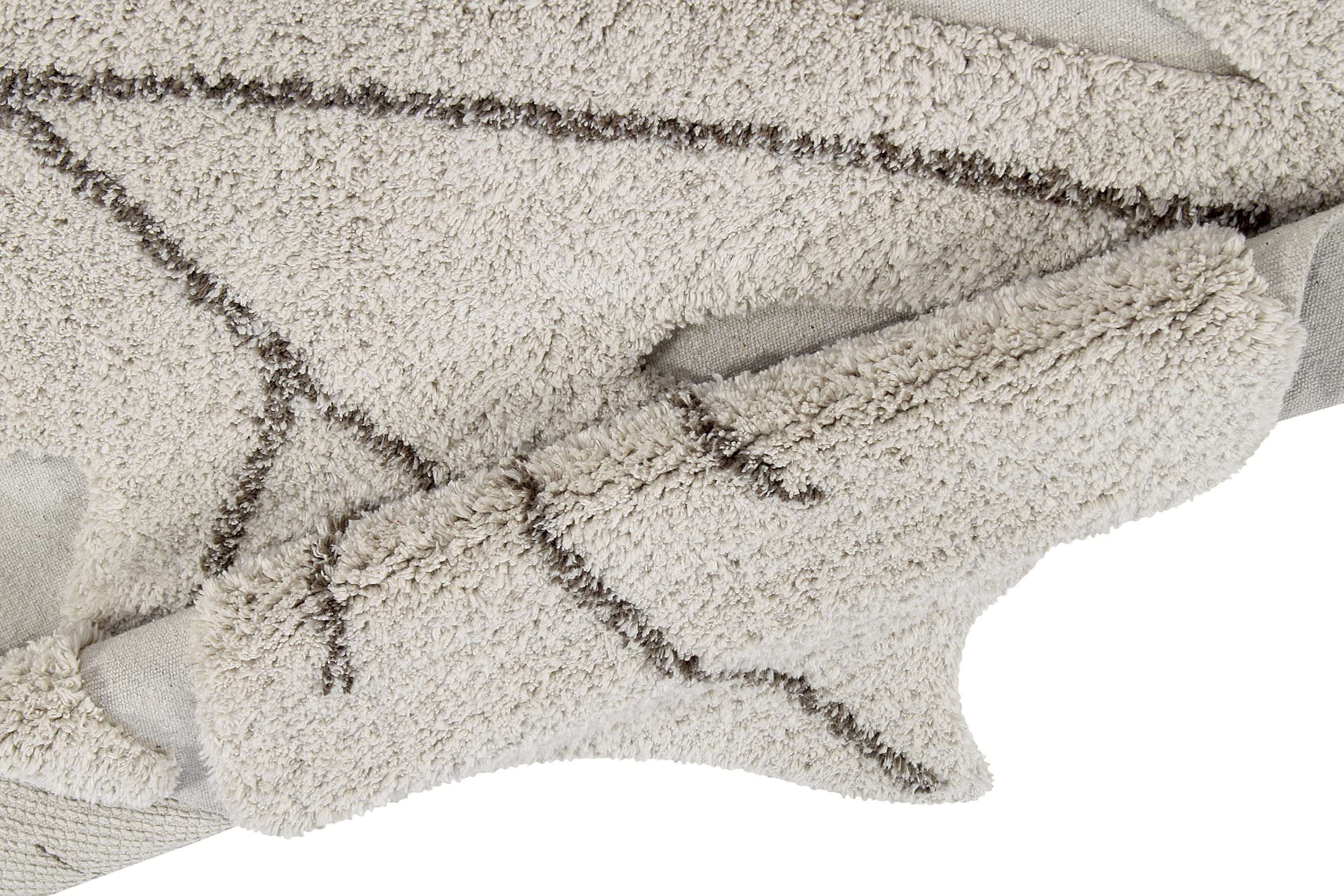 Lorena Canals USA Washable Rug - Monstera Leaf Design, Natural Cotton, Non-Slip, Machine Washable - Perfect for Living Room, Bedroom, Nursery & Home Decor