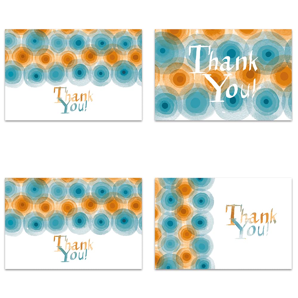 Eco-Friendly Thank You Cards Set - 16 Handcrafted Tree-Free Greeting Cards with Matching Envelopes | 100% Recycled Paper | 4